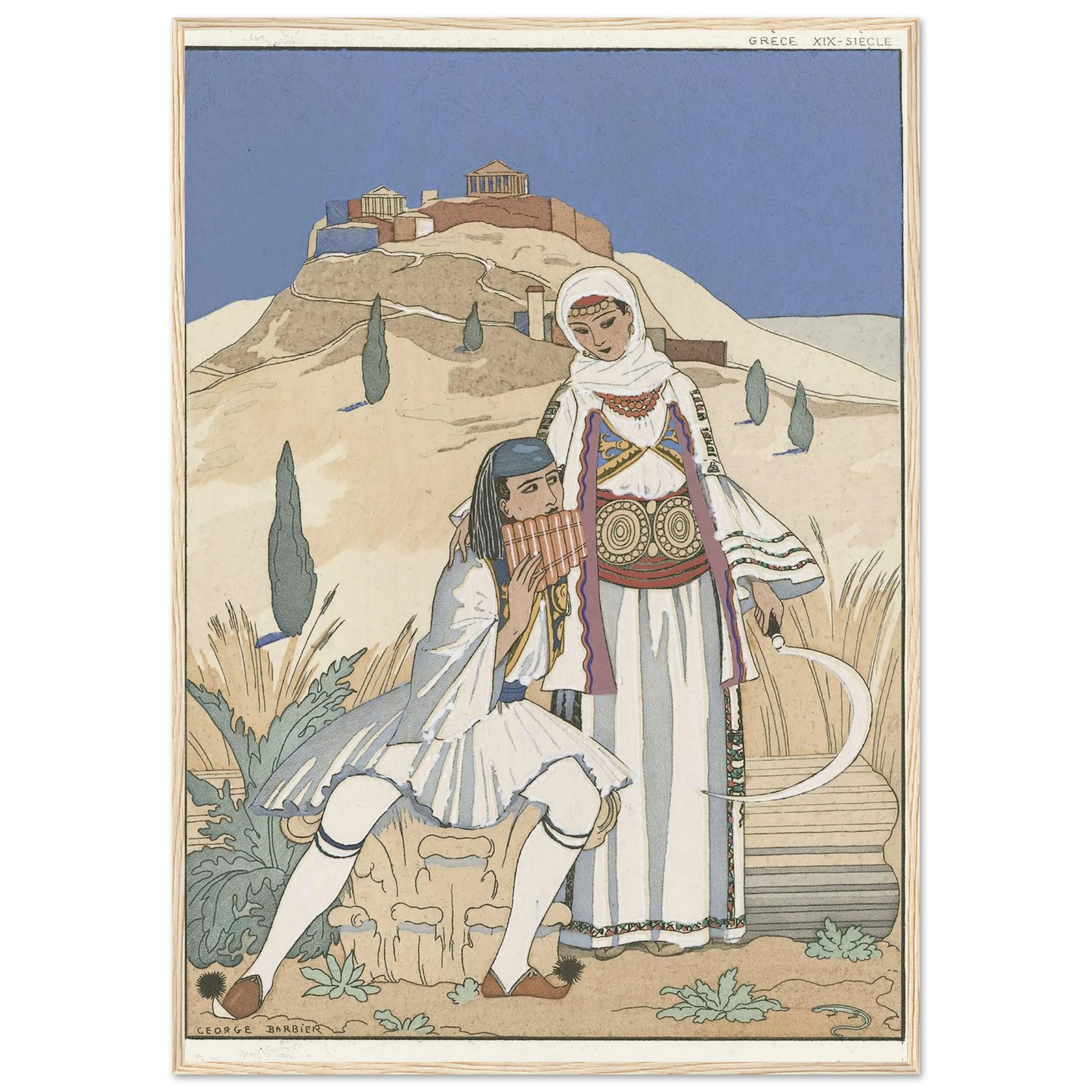 La flute de Pan (1923) Art Print | George Barbier-Quipham Collections