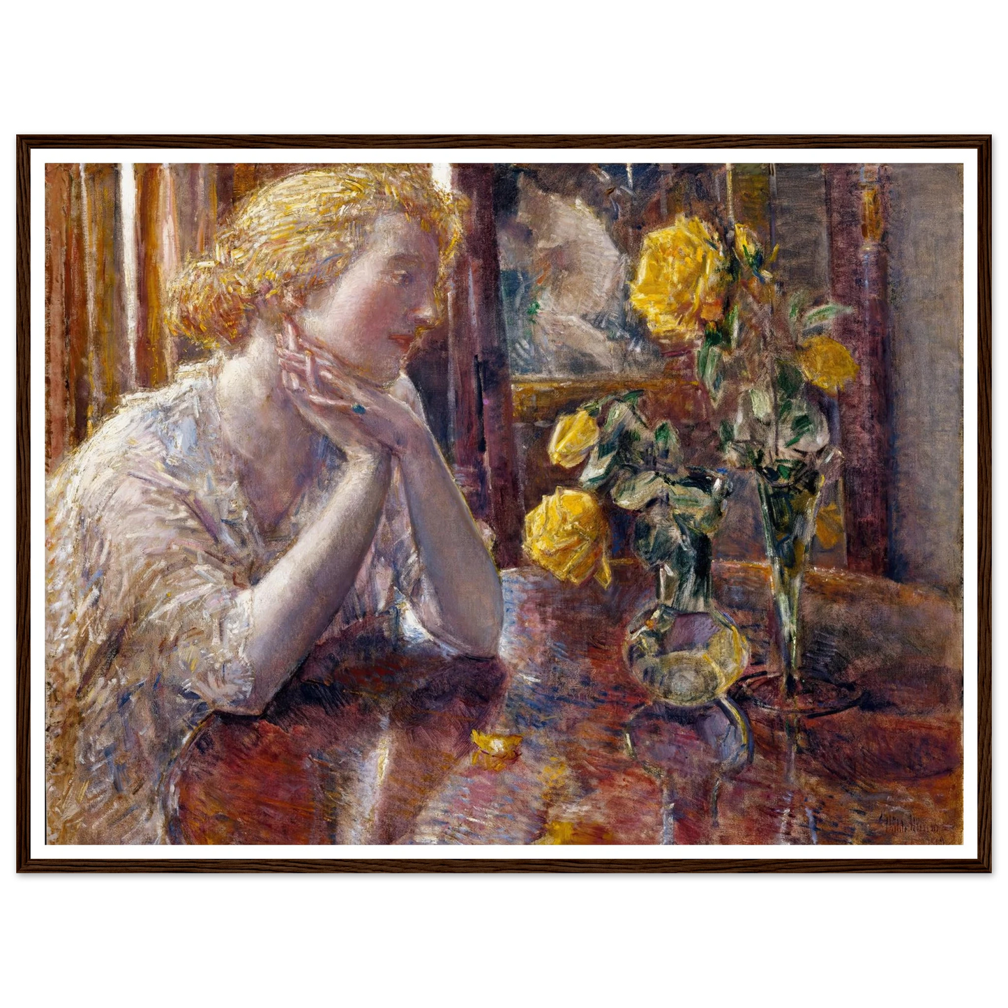 Maréchal Niel Roses (1919) Art Print | Childe Hassam-Quipham Collections