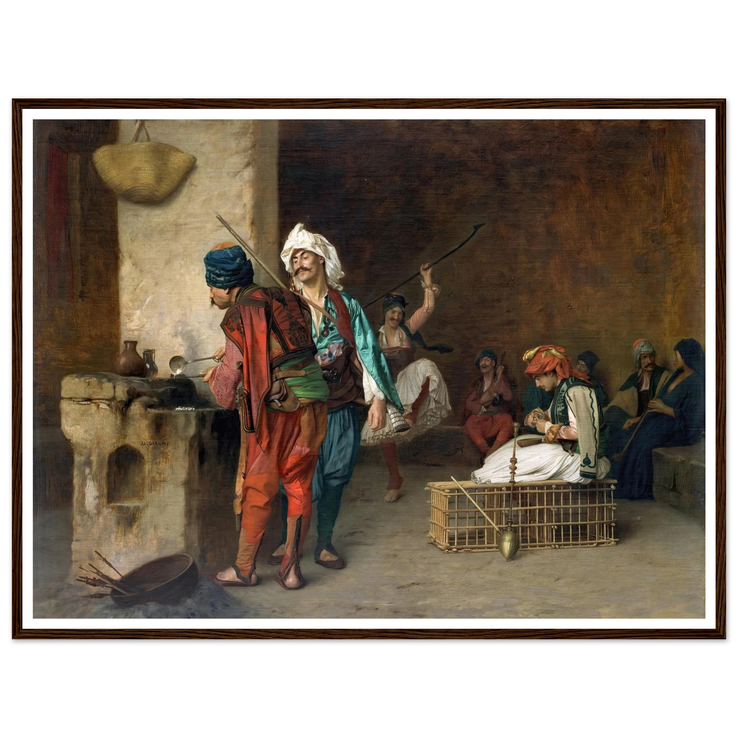 Cafe House-Cairo (Casting Bullets) (1884 or earlier) Art Print | Jean Leon Gerome-Quipham Collections