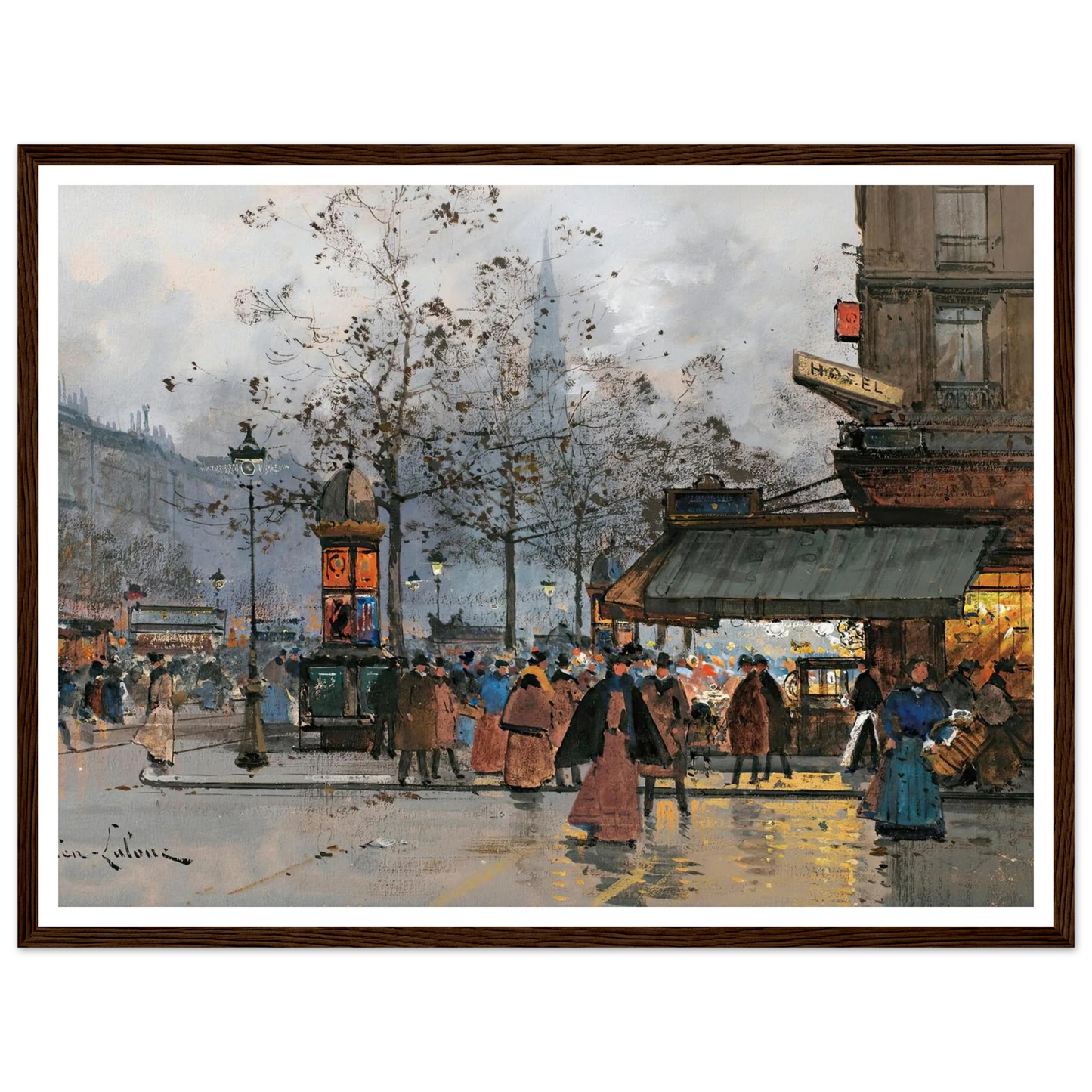 Boulevard Animé À Paris Art Print | Eugene Galien Laloue-Quipham Collections