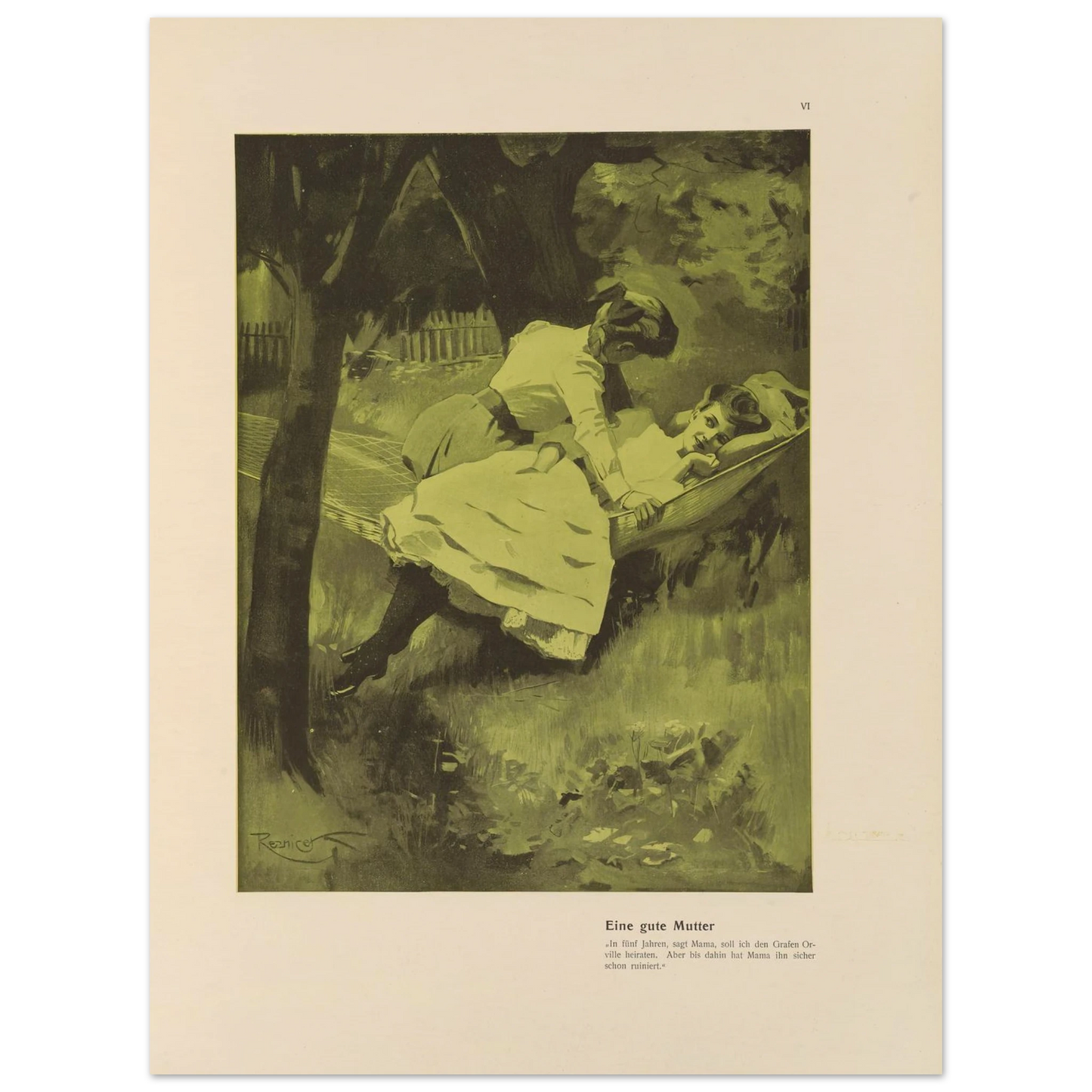 Eine gute Mutter (1908) Art Print | Ferdinand Freiherr von Reznicek-Quipham Collections