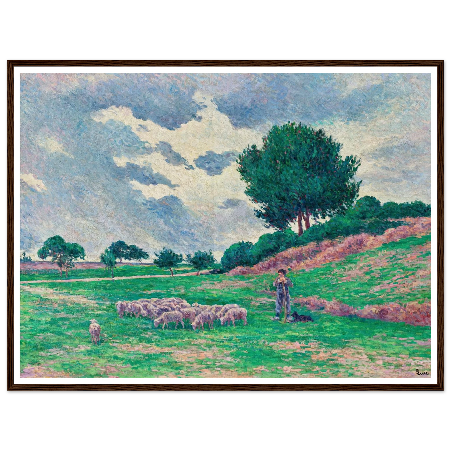 Méréville, le troupeau de moutons (1902-1903) Art Print | Maximilien Luce-Quipham Collections