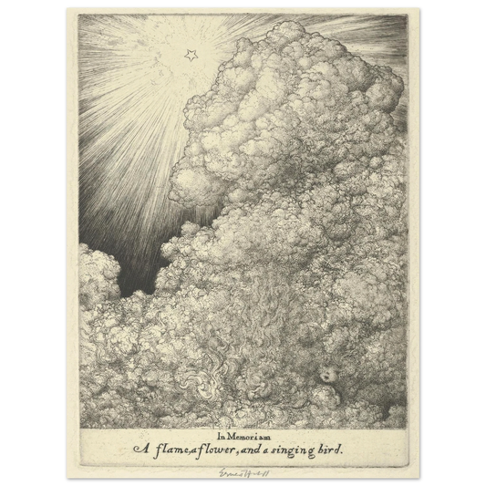 In Memoriam, Louise (1918) Art Print | Ernest Haskell - Framed Poster - 30x40 cm / 12x16″ - Black frame