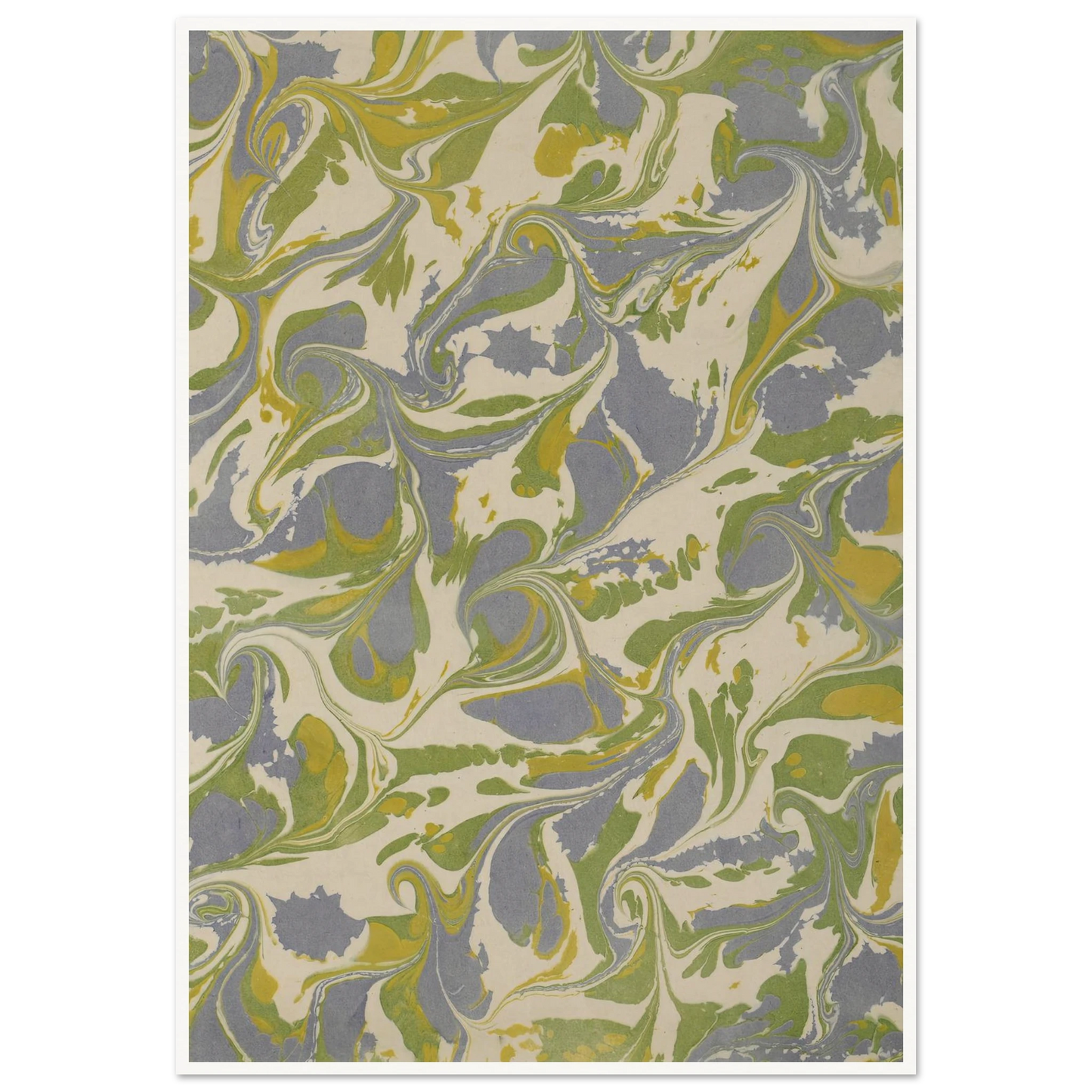 Gezogenes Marmorpapier (1890 - 1910) Art Print | Anker Kyster-Quipham Collections