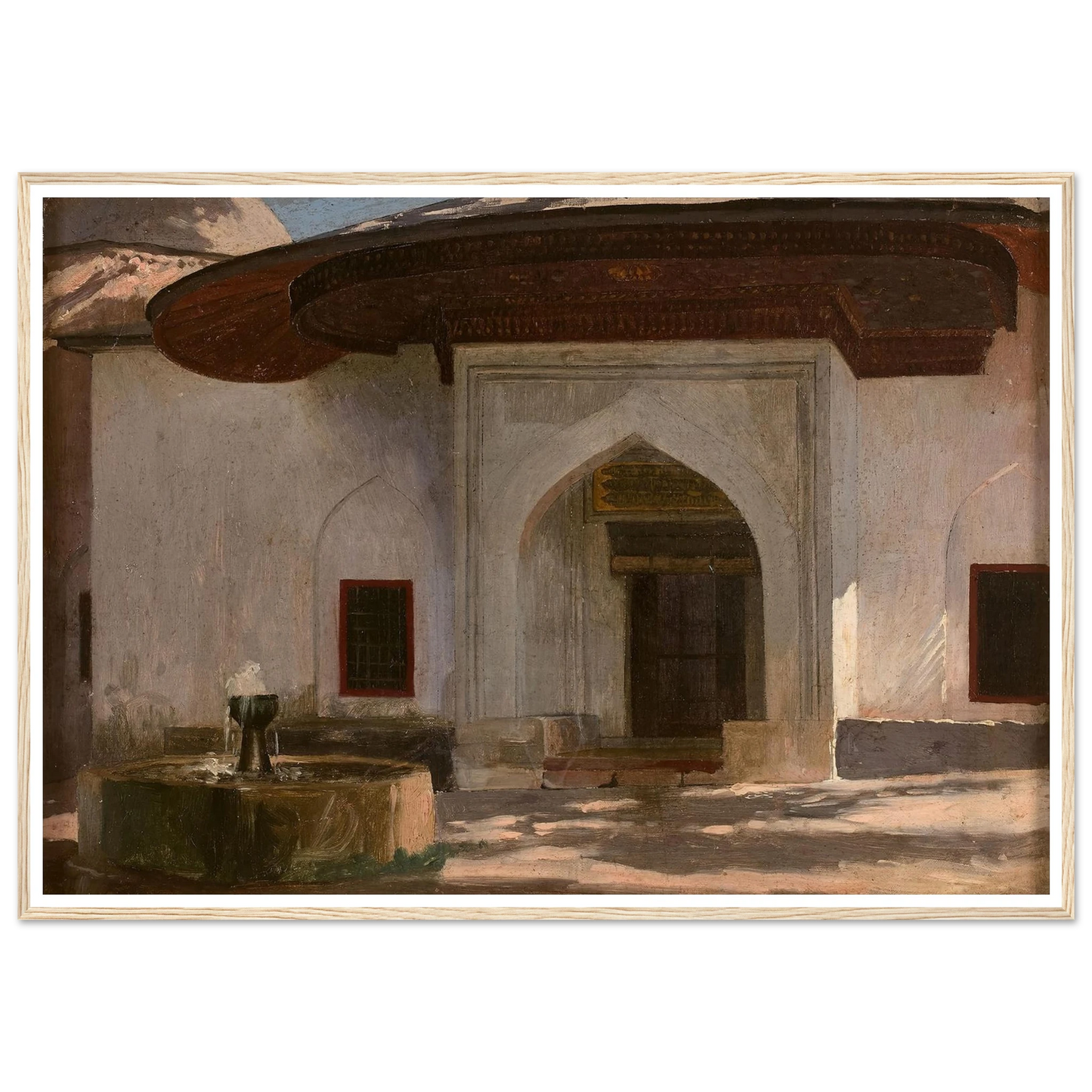 Fontaine à l’entrée d’un monument, probablement en Egypte Art Print | Jean Leon Gerome-Quipham Collections