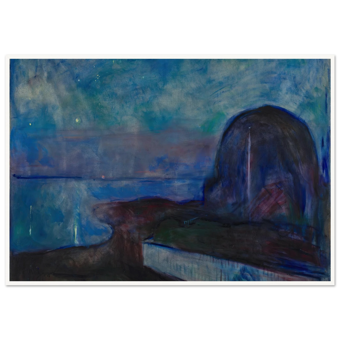 Starry Night (1893) Art Print | Edvard Munch-Quipham Collections