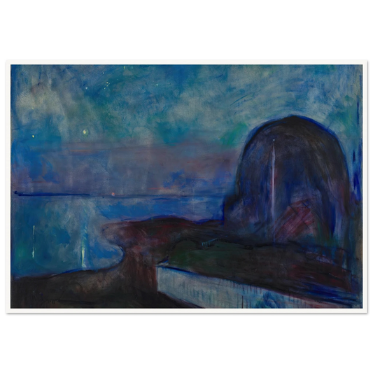 Starry Night (1893) Art Print | Edvard Munch-Quipham Collections