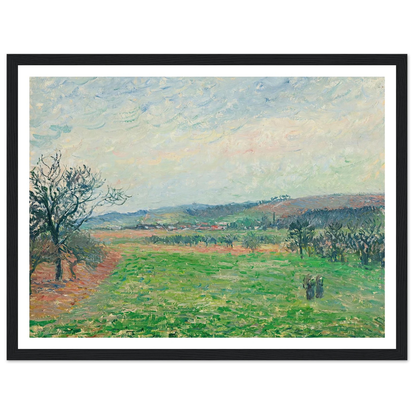 Les Coteaux De Gisors, Temps Gris (1885) Art Print | Camille Pissarro-Quipham Collections