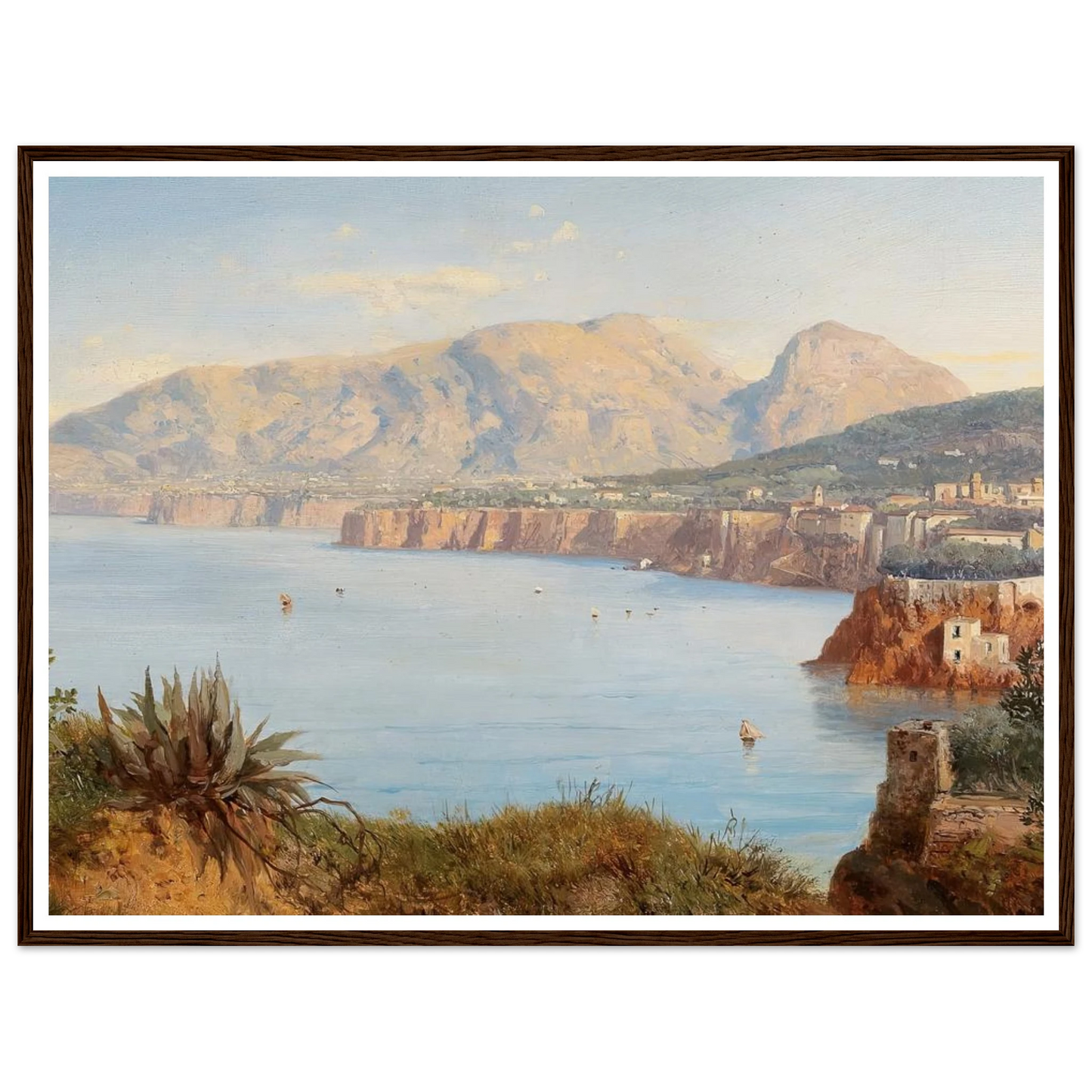 Coastal Landscape In Sorrento Near Naples Art Print | Albert Zimmermann-Quipham Collections