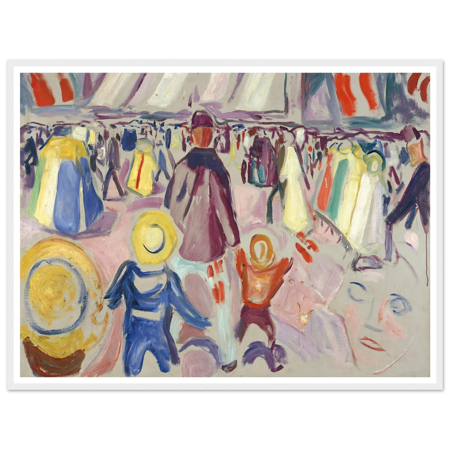 17th of May in a Small, Norwegian Town (1919) Art Print | Edvard Munch-Quipham Collections