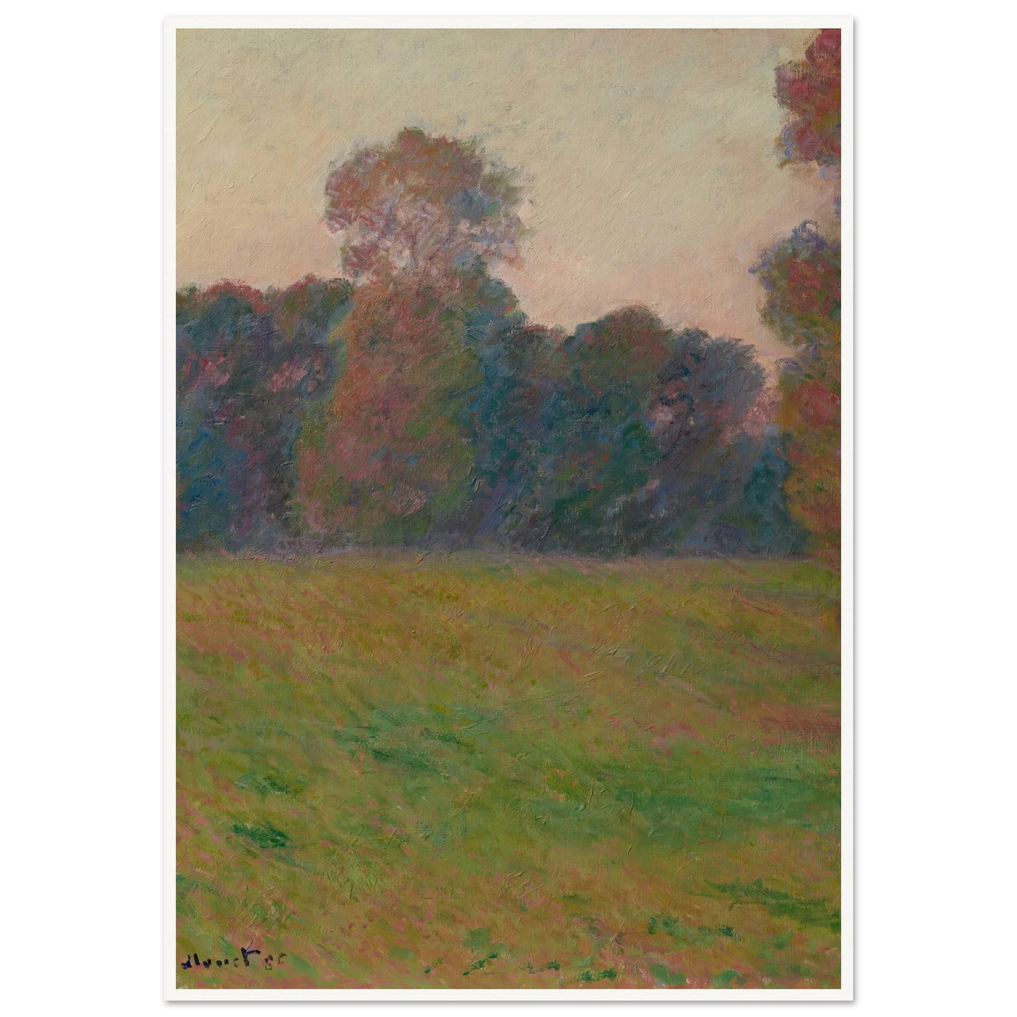 Prairie à Giverny (1886) Art Print | Claude Monet-Quipham Collections