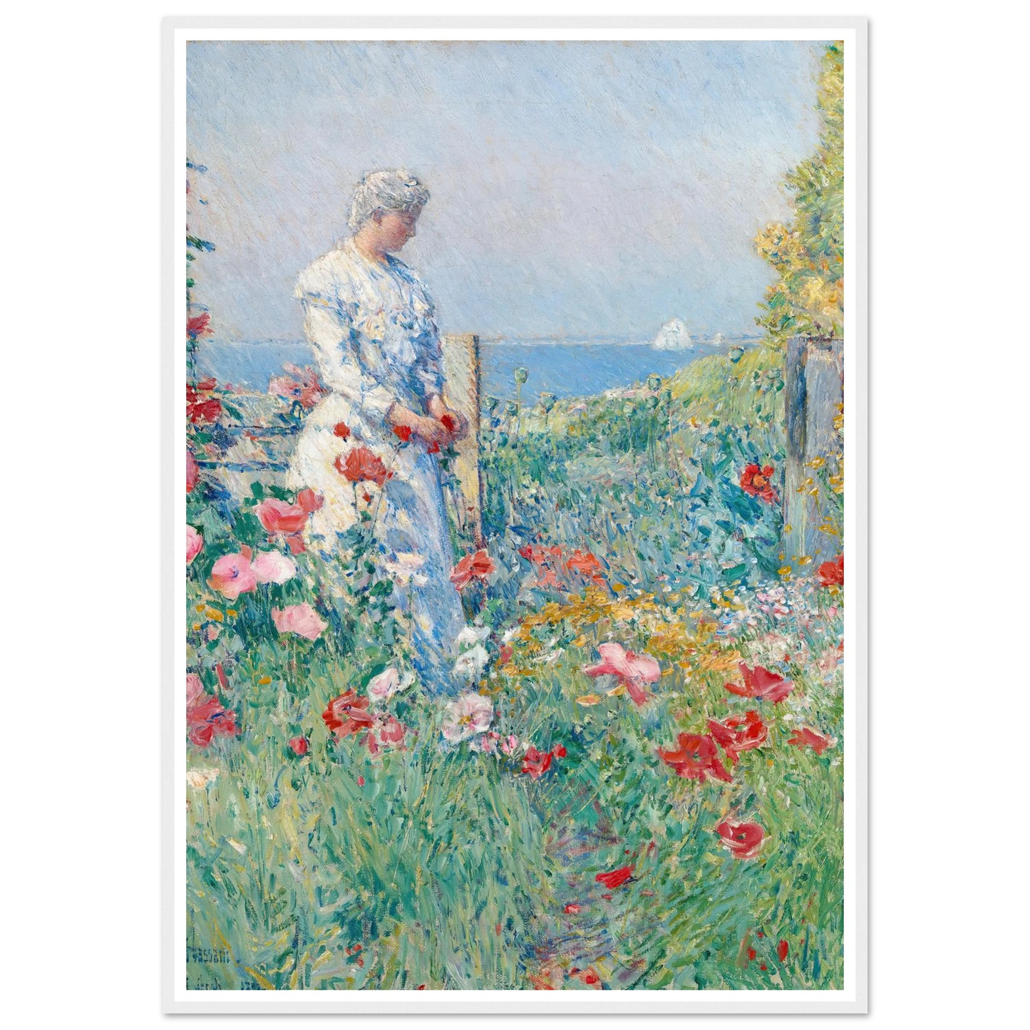 In the Garden (Celia Thaxter in Her Garden) (1892) Art Print | Childe Hassam-Quipham Collections
