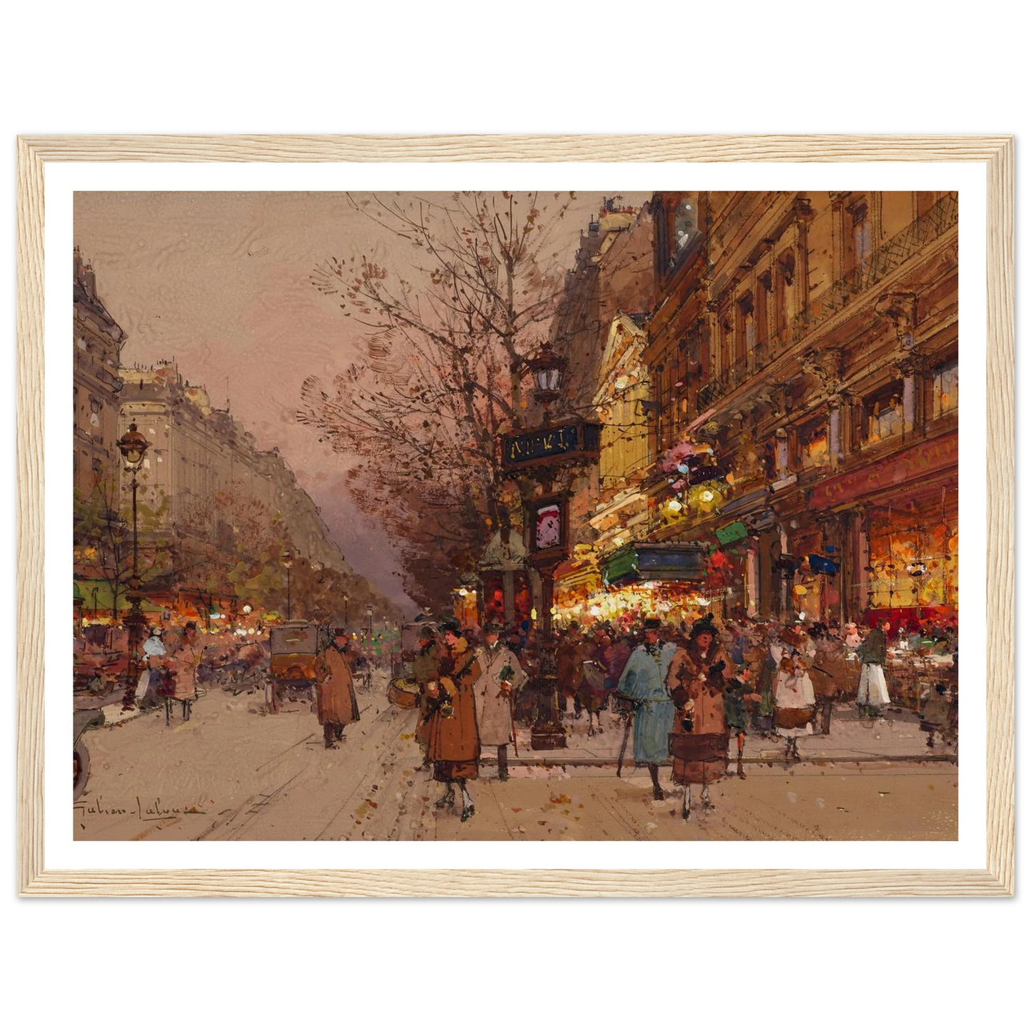 Les Grands Boulevards près du théâtre des variétés Art Print | Eugene Galien Laloue-Quipham Collections