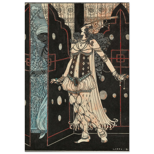 Ida Rubinstein and Vaslav Nijinsky in Scheherazade (1910) Art Print | George Barbier-Quipham Collections