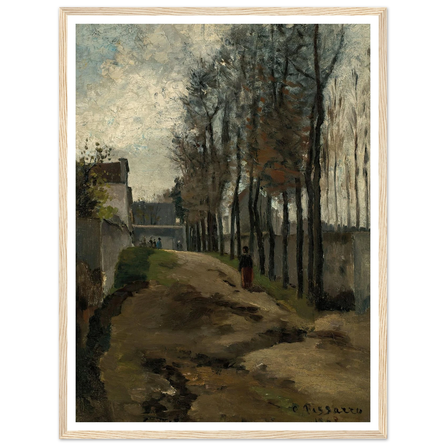Le Chemin, paysage hivernal (1862) Art Print | Camille Pissarro-Quipham Collections