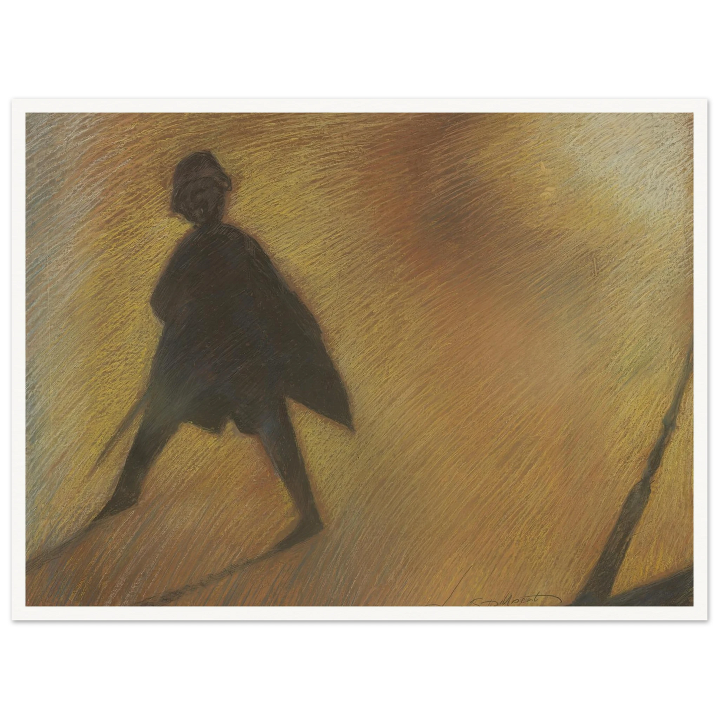 Het einde van een mooie dag – Figuur in tegenlicht (1912) Art Print | Leon Spilliaert-Quipham Collections