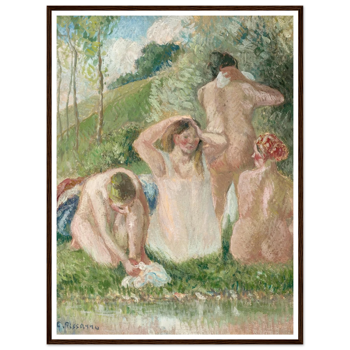 Groupe de baigneuses (circa 1901) Art Print | Camille Pissarro-Quipham Collections