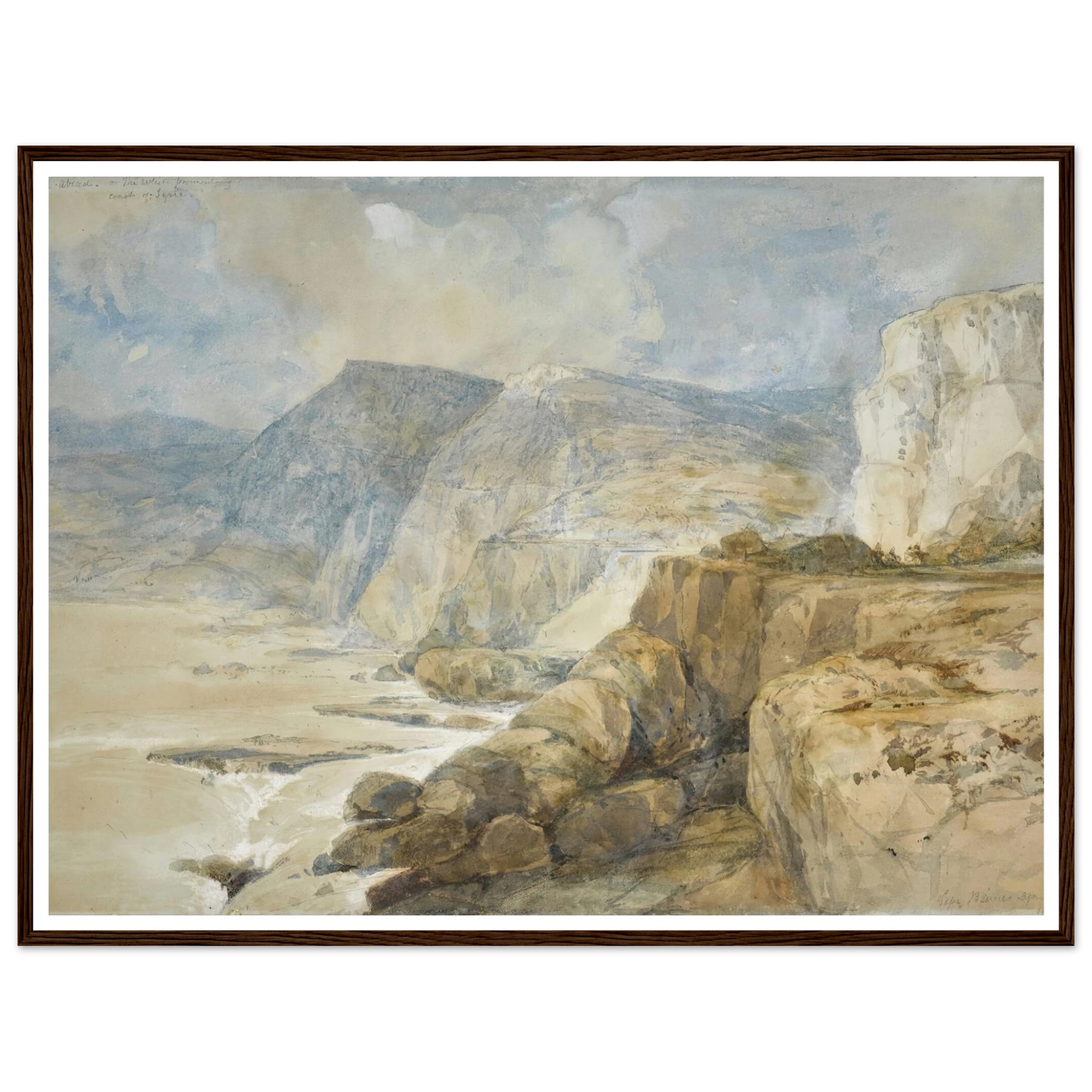 Cape Blanco, Lebanon (1839) Art Print | David Roberts-Quipham Collections