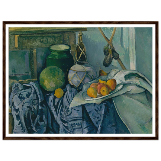 Still Life with a Ginger Jar and Eggplants (1893–94) Art Print | Paul Cezanne-Quipham Collections