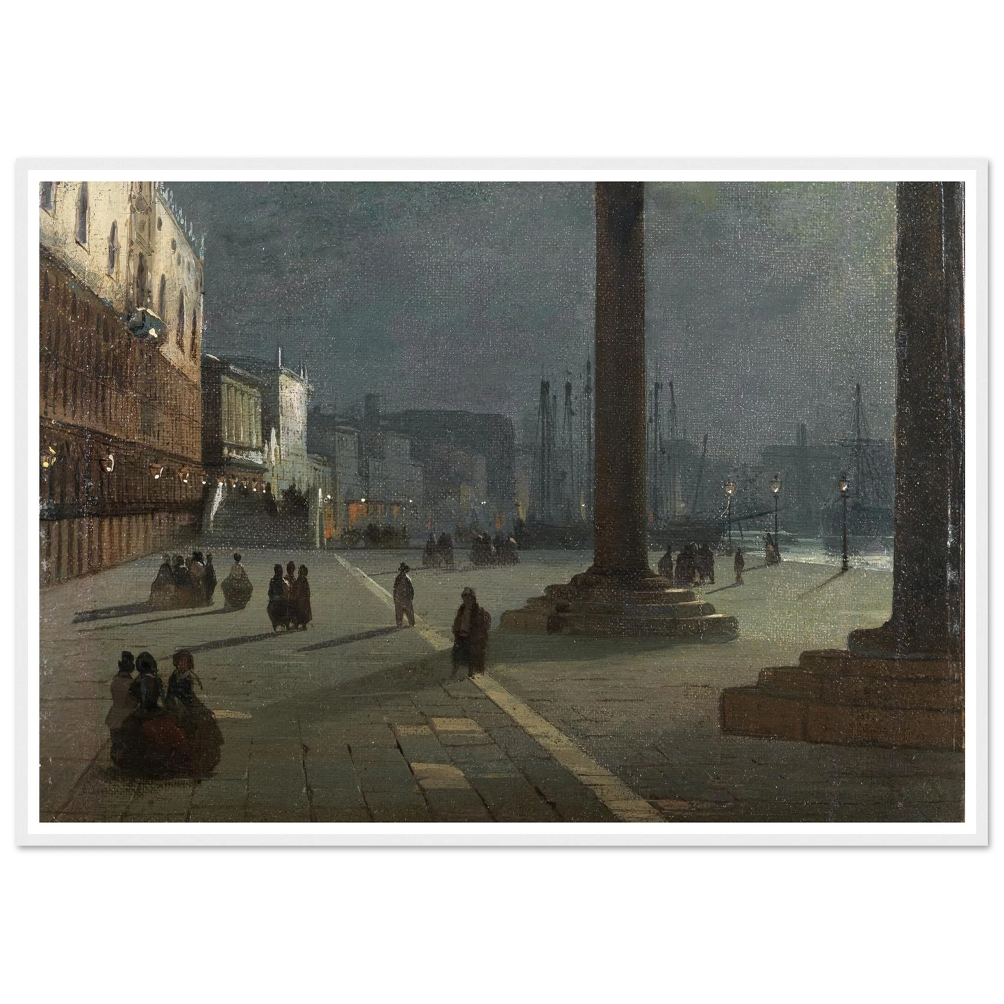 Venezia Molo di San Marco Art Print | Ippolito Caffi-Quipham Collections