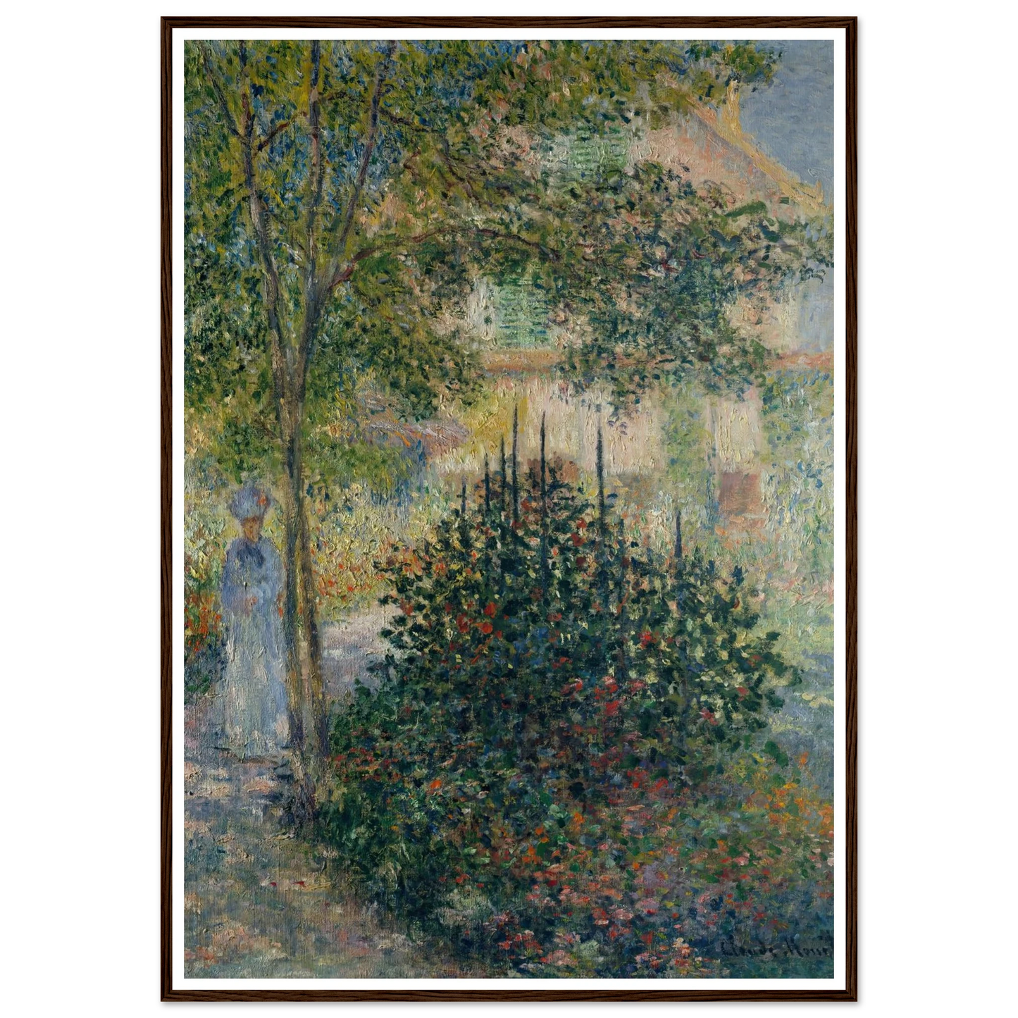 Camille Monet (1847–1879) in the Garden at Argenteuil (1876) Art Print | Claude Monet-Quipham Collections