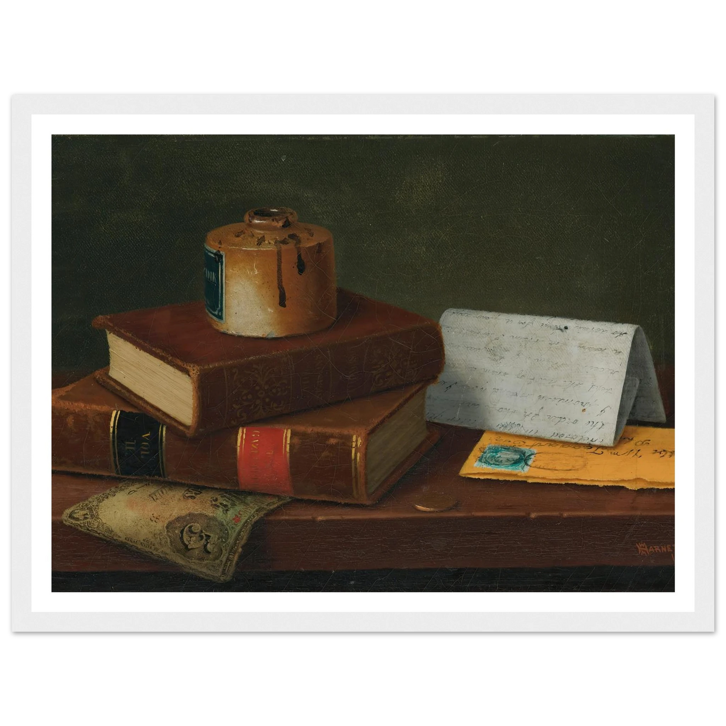 Still Life With Letter To Mr. William Taggart, Esq. (1878) Art Print | William Michael Harnett-Quipham Collections