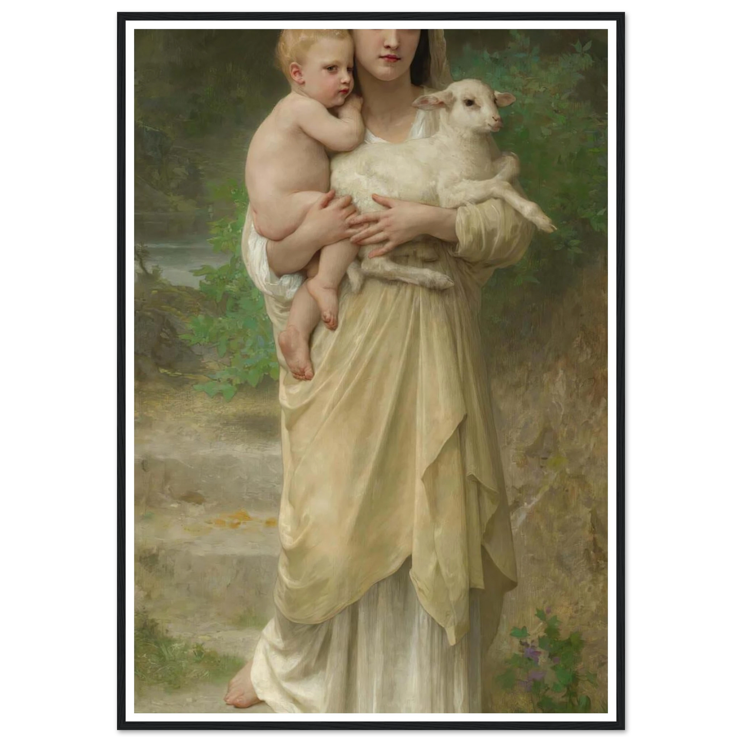 Les Agneaux (1897) Art Print | William Bouguereau-Quipham Collections