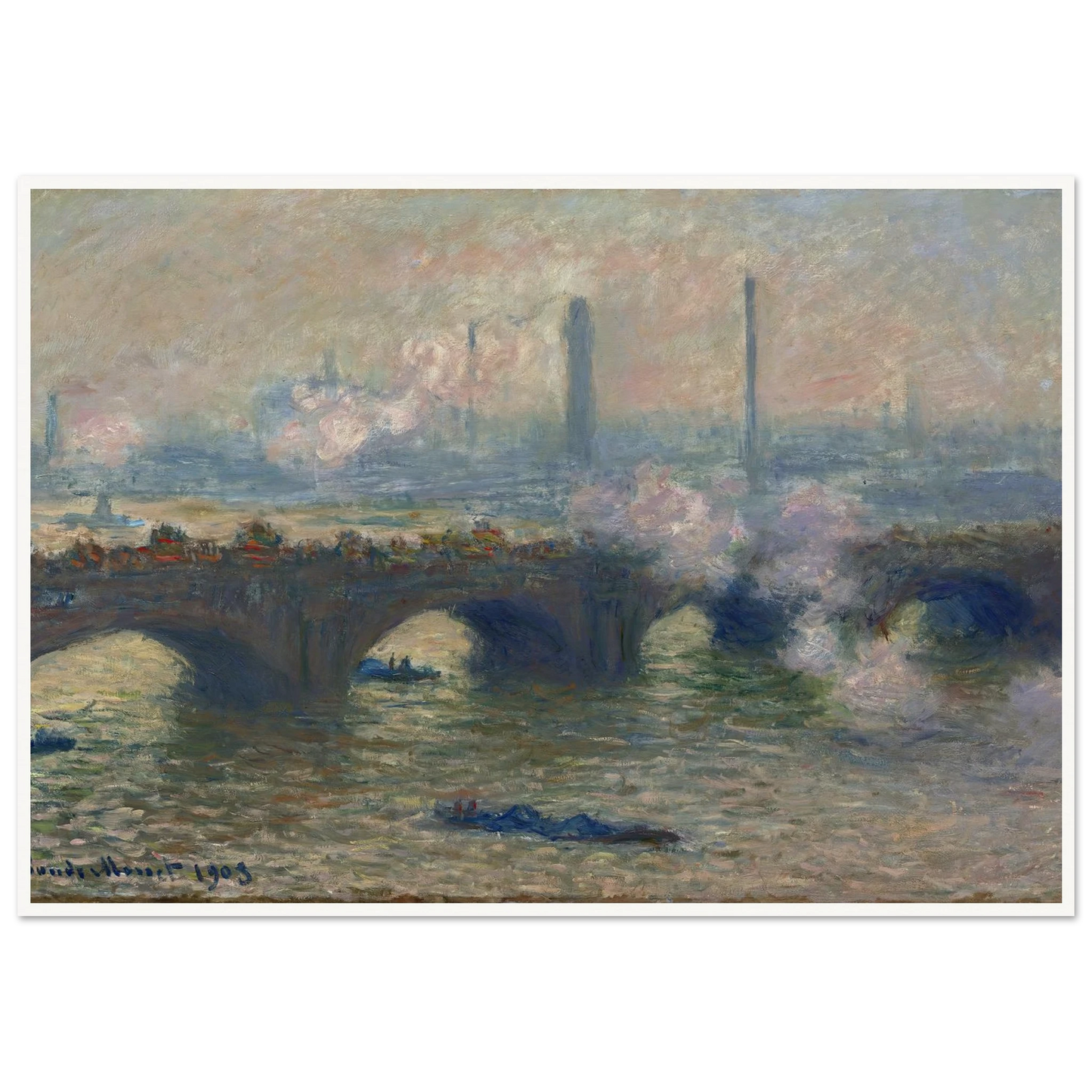 Waterloo Bridge,Gray Day (1903) Art Print | Claude Monet-Quipham Collections