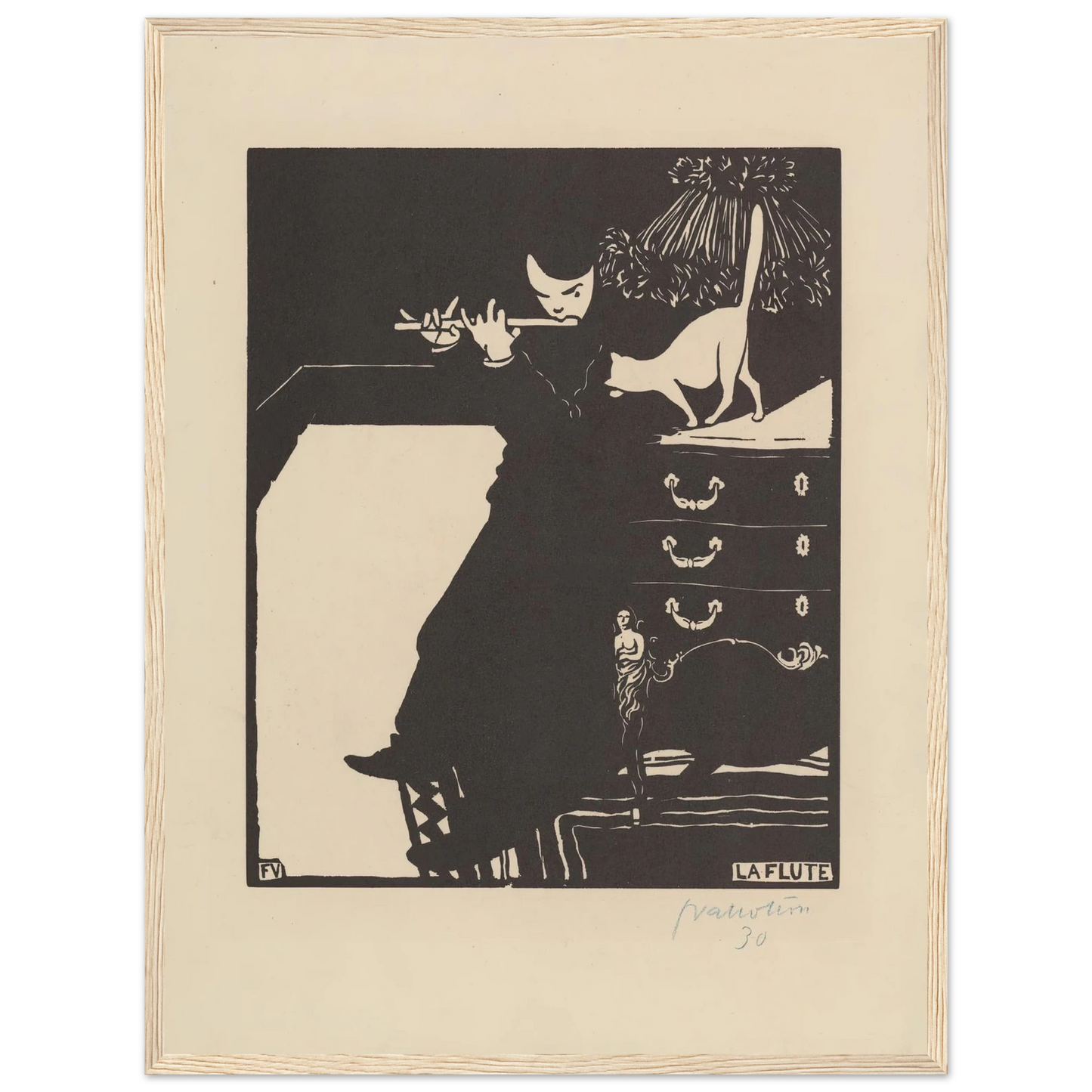 La flûte (1896) Art Print | Felix Vallotton-Quipham Collections