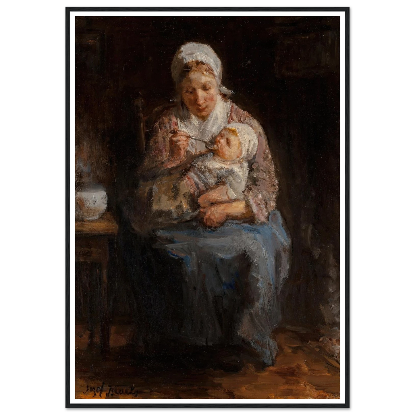 Sollicitude maternelle (Maternal solicitude) Art Print | Jozef Israels-Quipham Collections