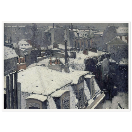 Rooftops in the Snow (snow effect) (1878) Art Print | Gustave Caillebotte-Quipham Collections