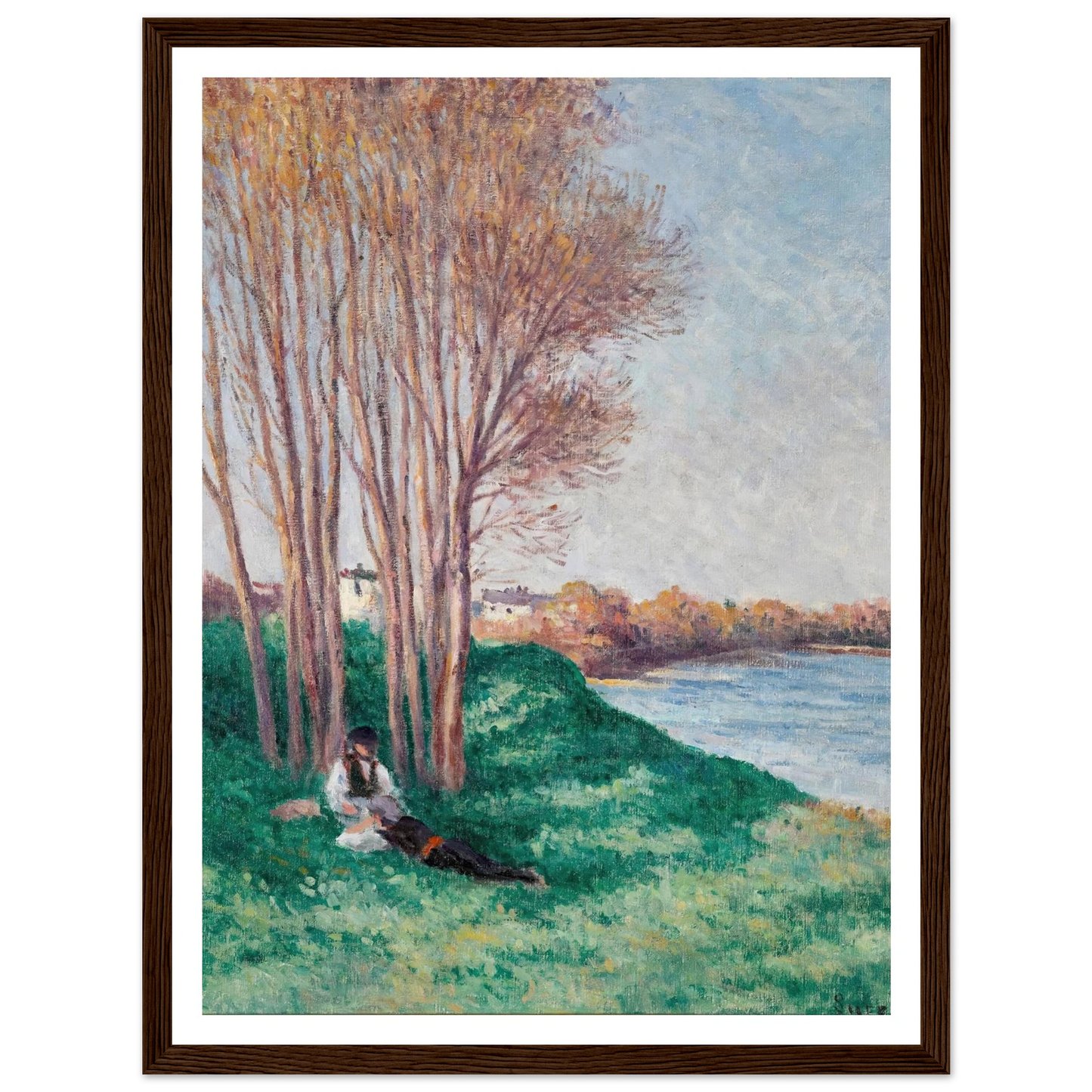 Le Repos sur les Bords de la Loire à Saint-Ay (circa 1910-12) Art Print | Maximilien Luce-Quipham Collections
