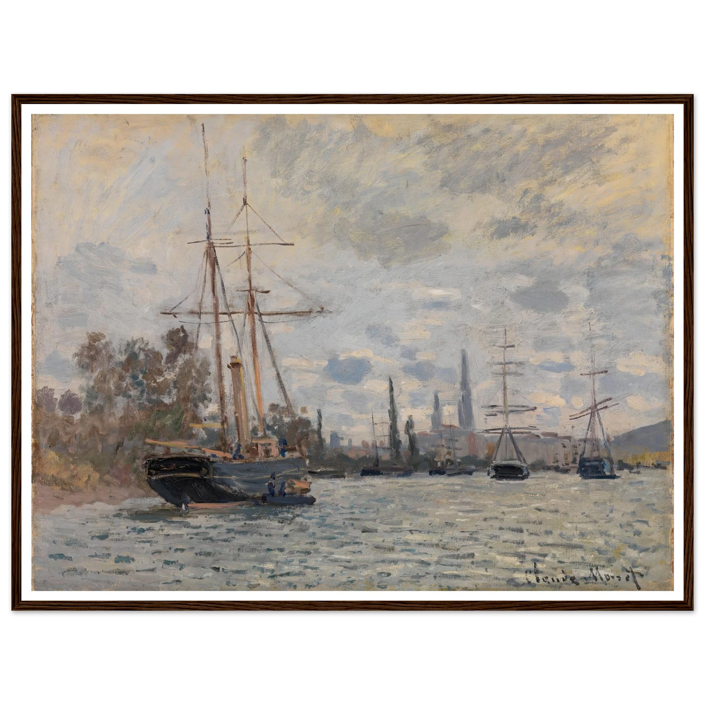 The Seine near Rouen (ca 1874) Art Print | Claude Monet-Quipham Collections