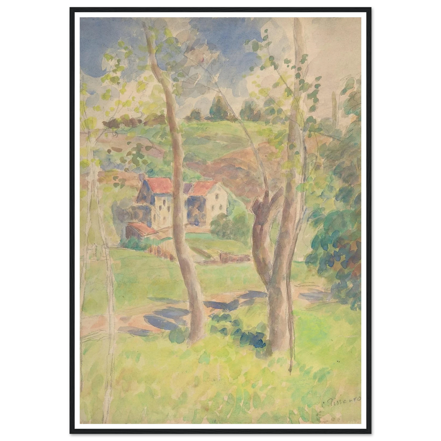 Landscape (second half 19th century) Art Print | Camille Pissarro-Quipham Collections