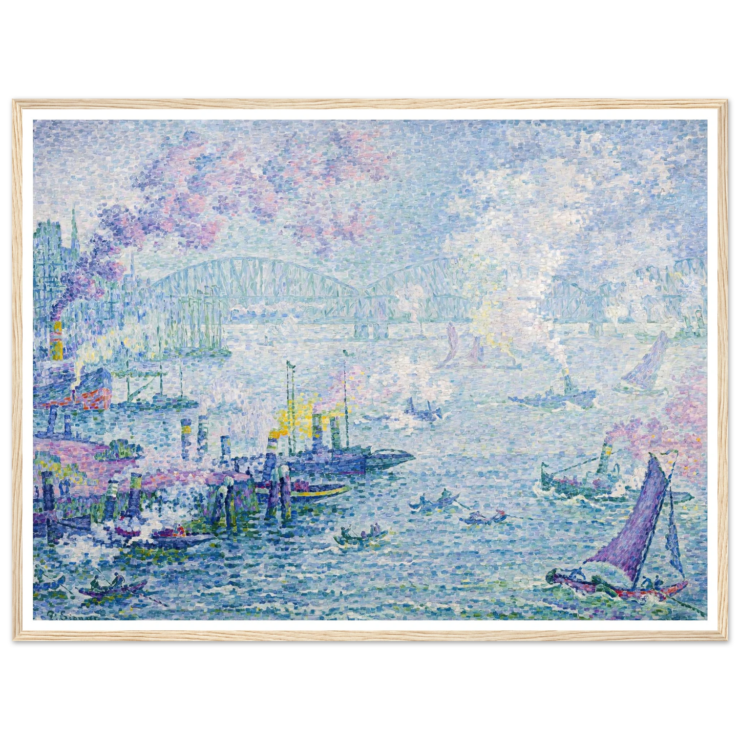The Port of Rotterdam (1907) Art Print | Paul Signac-Quipham Collections