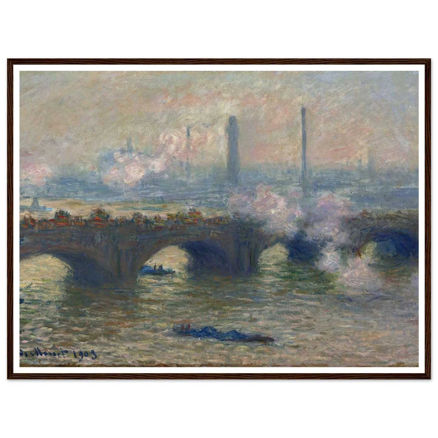Waterloo Bridge,Gray Day (1903) Art Print | Claude Monet-Quipham Collections