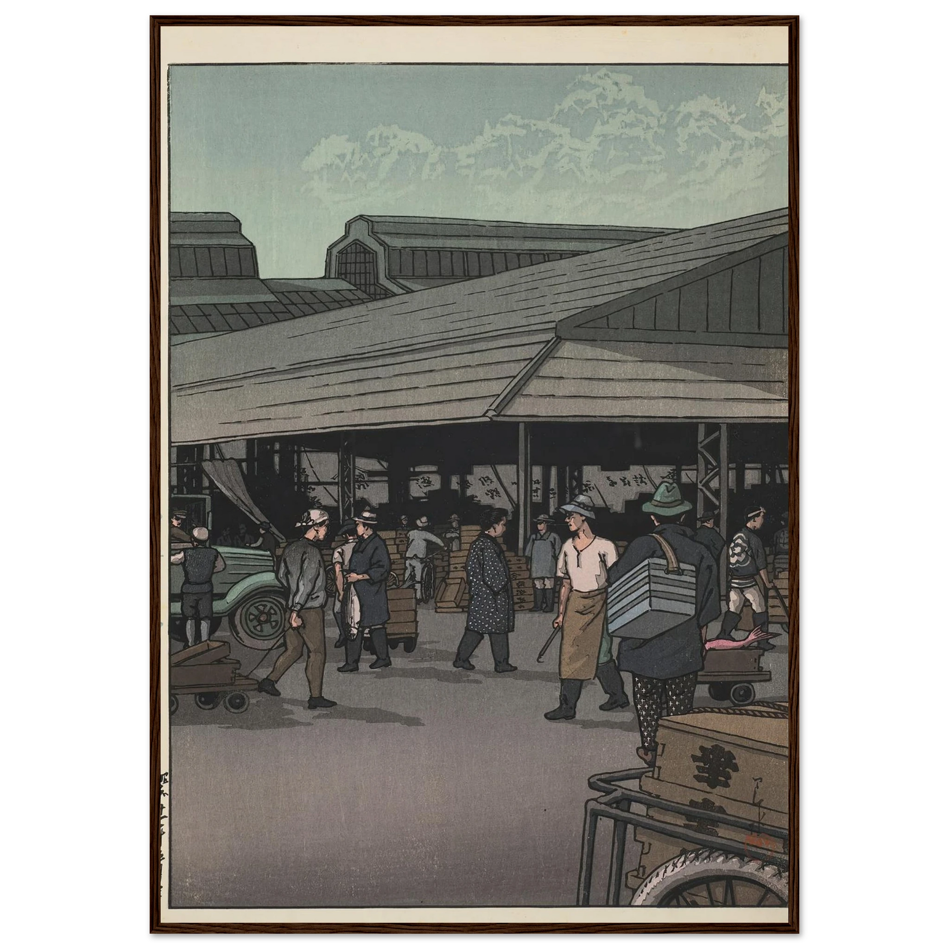Chuo shijo (The Central Market) (1936) Art Print | Kawase Hasui-Quipham Collections