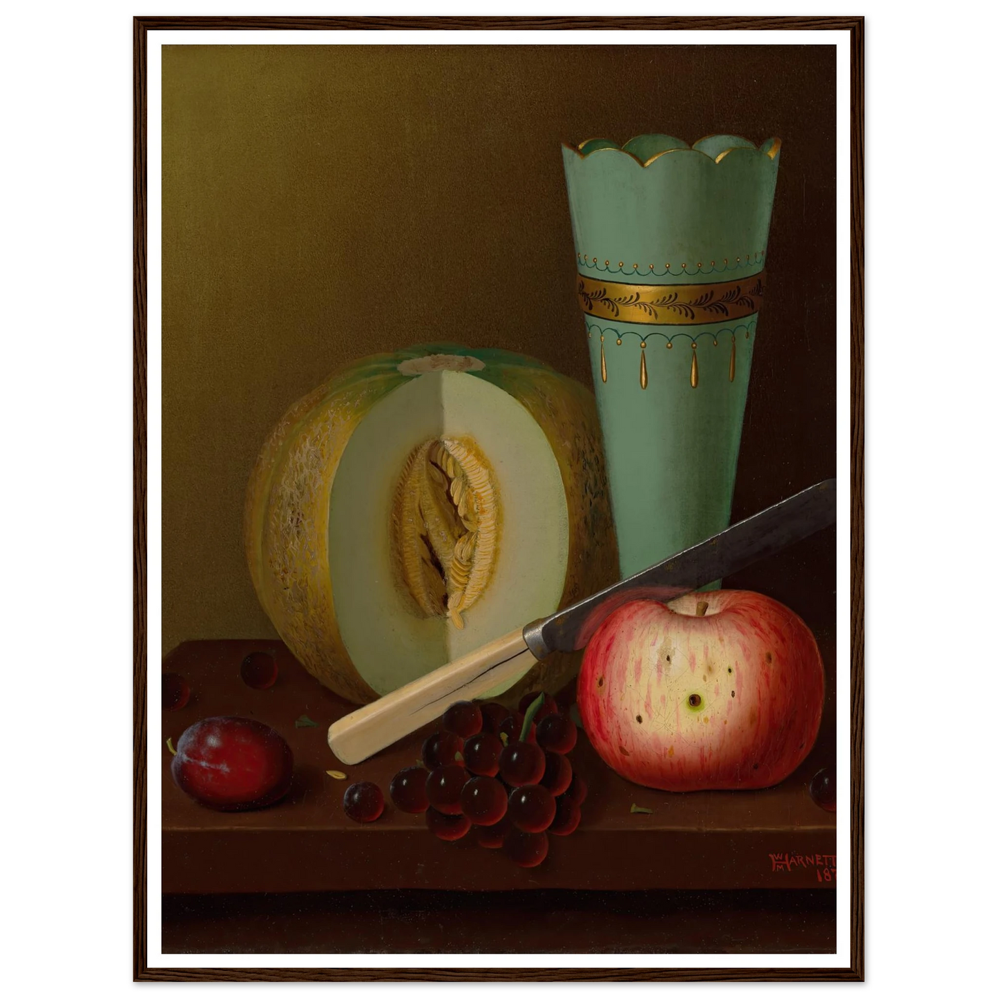 Fruit Pieces (1877) Art Print | William Michael Harnett-Quipham Collections