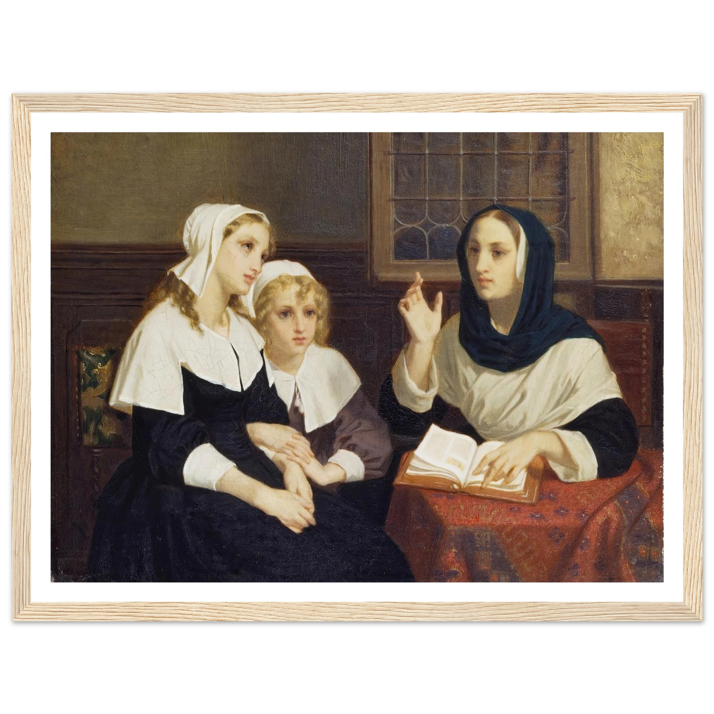 Reading the Bible (c. 1859) Art Print | Hugues Merle-Quipham Collections