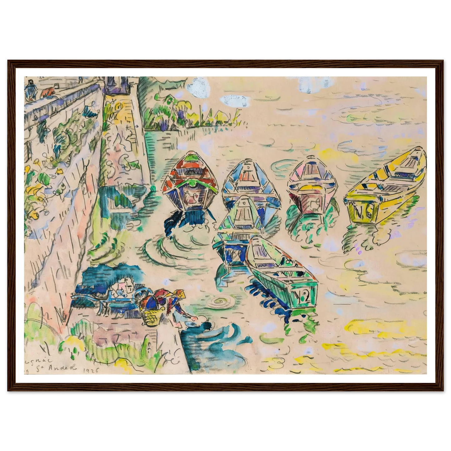 Bourg Saint-Andéo (1926) Art Print | Paul Signac-Quipham Collections