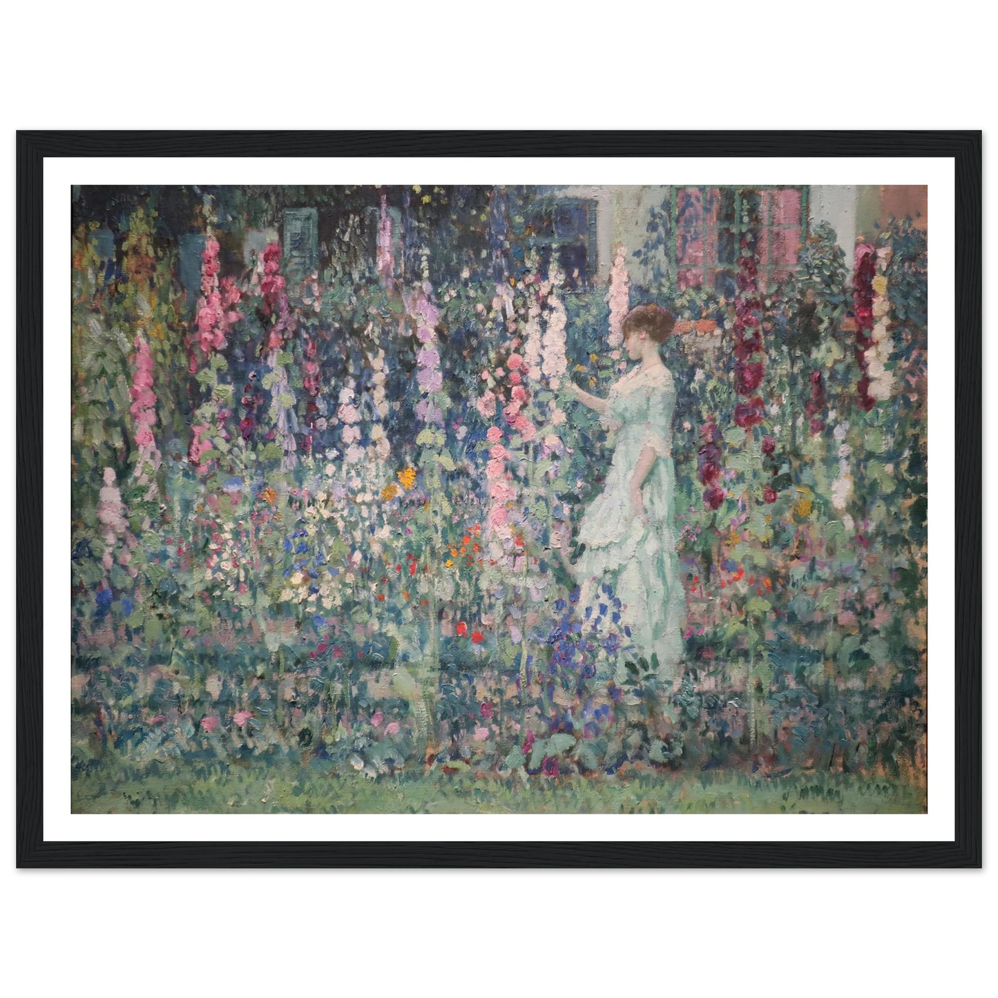 Hollyhocks (by 1911) Art Print | Frederick Carl Frieseke-Quipham Collections