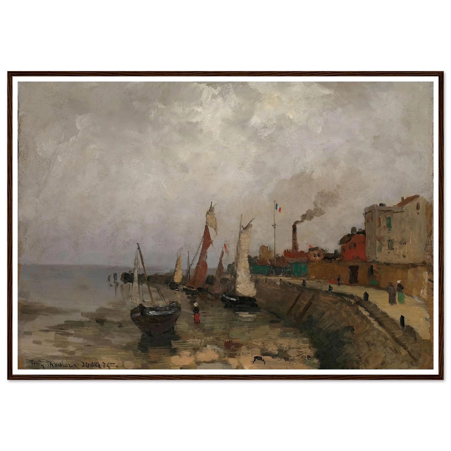 Fransk havn (Le Havre) (1875) Art Print | Frits Thaulow-Quipham Collections
