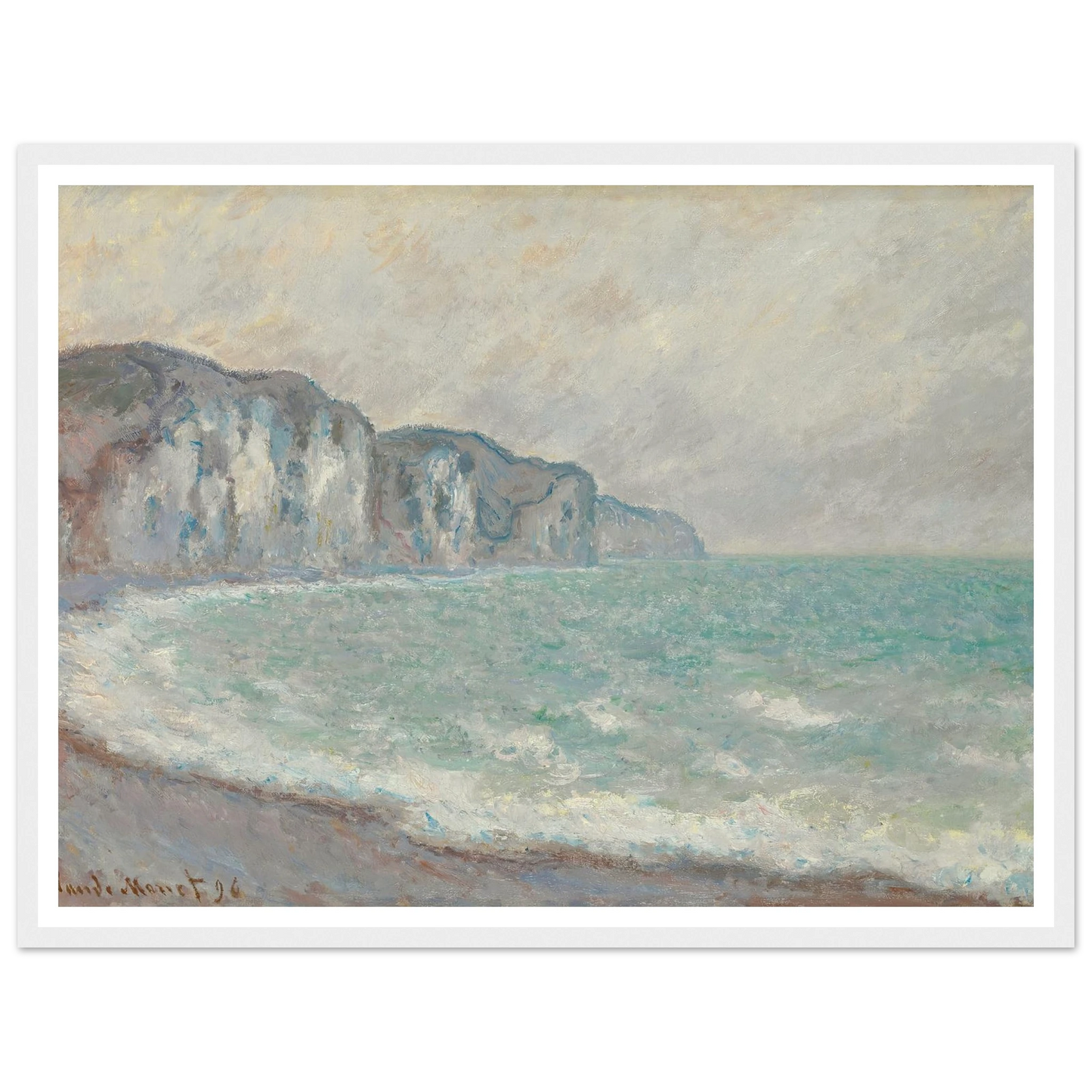 Falaise De Pourville (1896) Art Print | Claude Monet-Quipham Collections
