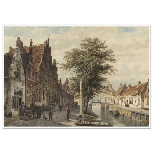 Gezicht op de gracht te Hasselt (1863) Art Print | Cornelis Springer-Quipham Collections