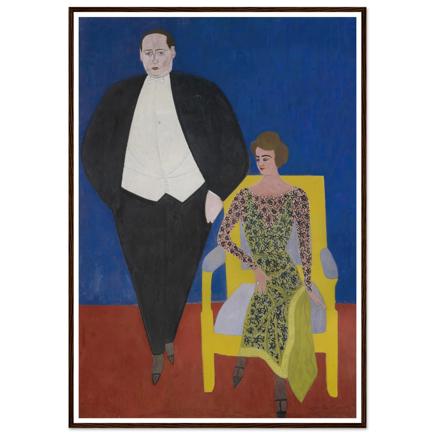 Portrait of Gustave en Norine Van Hecke (1920) Art Print | Leon Spilliaert-Quipham Collections
