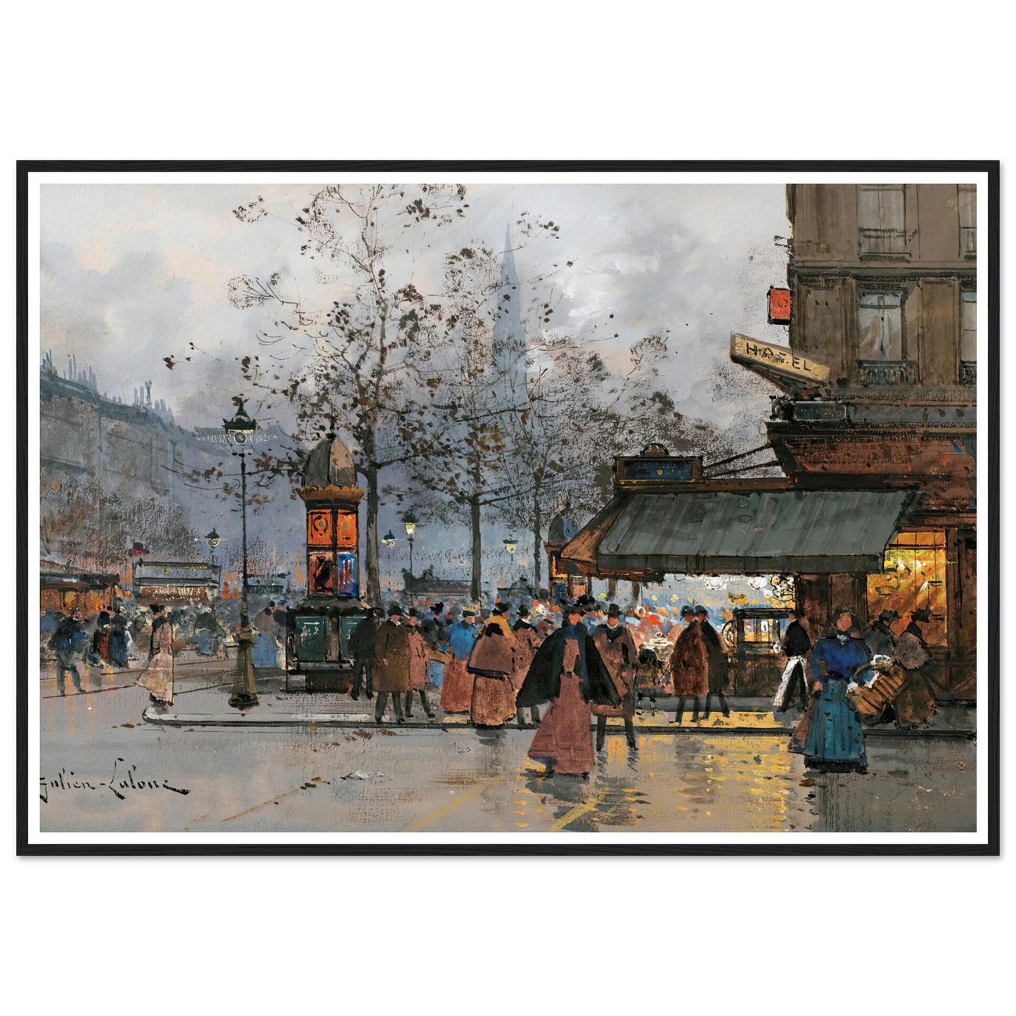 Boulevard Animé À Paris Art Print | Eugene Galien Laloue-Quipham Collections