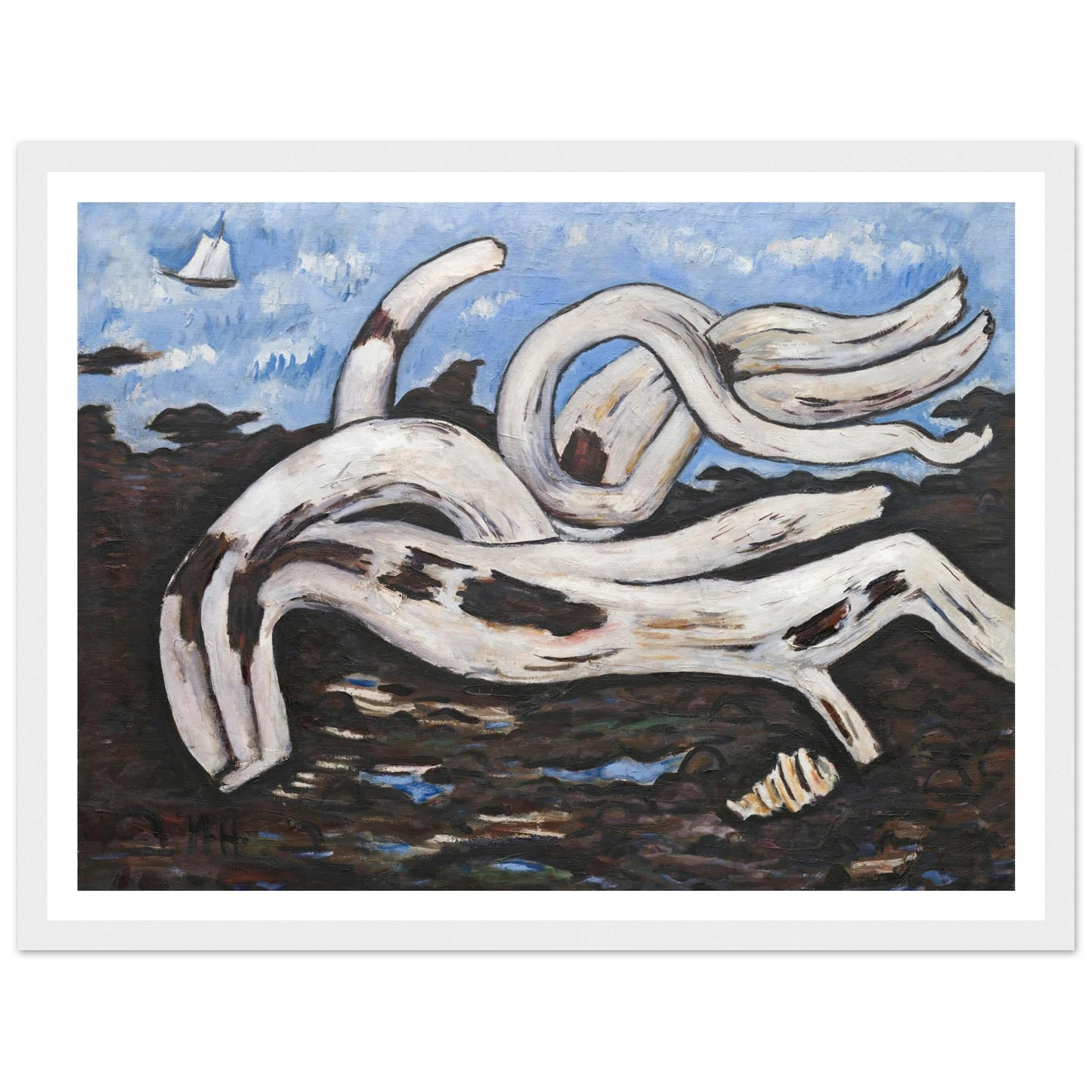 Driftwood on the Bagaduce (1939–40) Art Print | Marsden Hartley-Quipham Collections