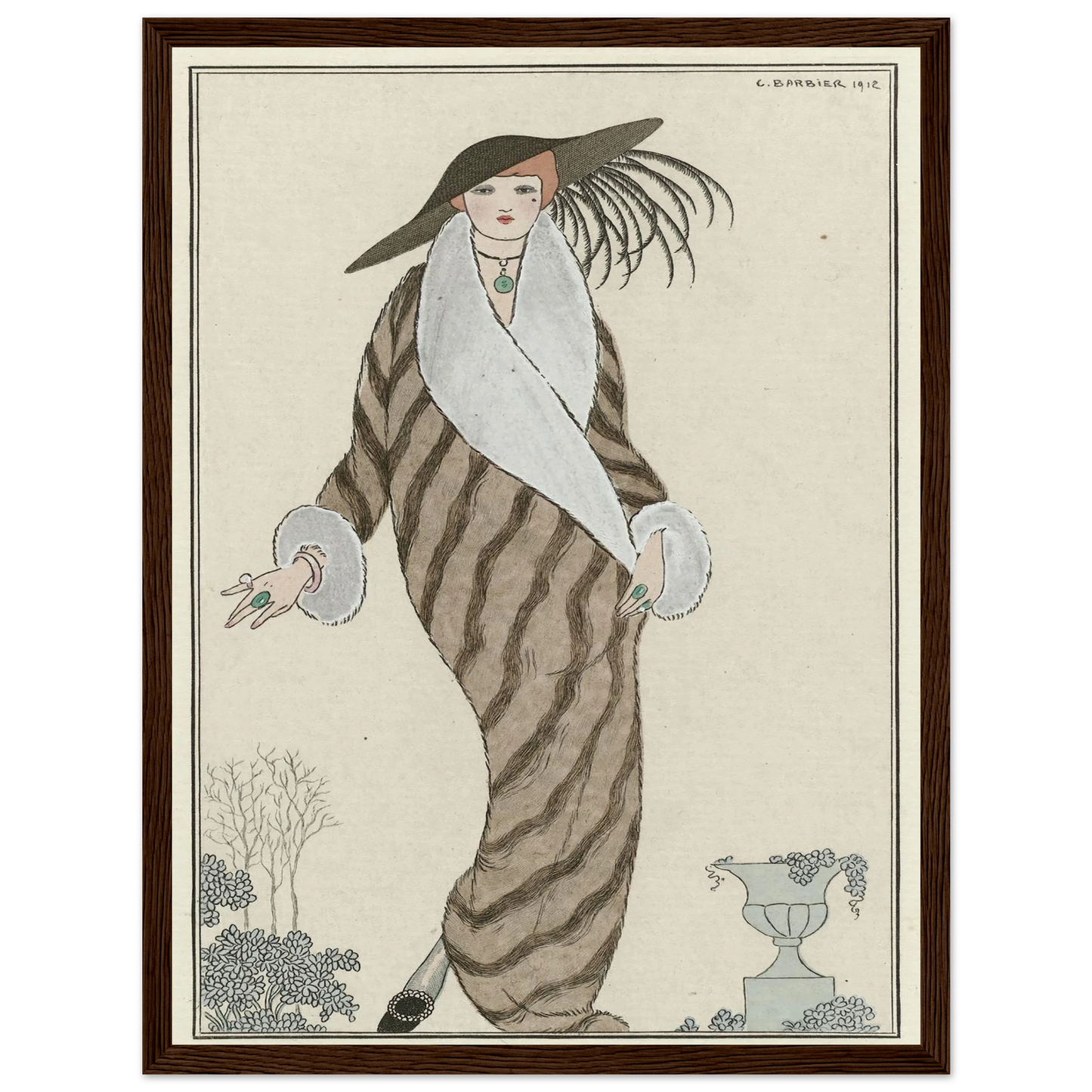 Manteau de Zibelin (1912) Art Print | George Barbier-Quipham Collections