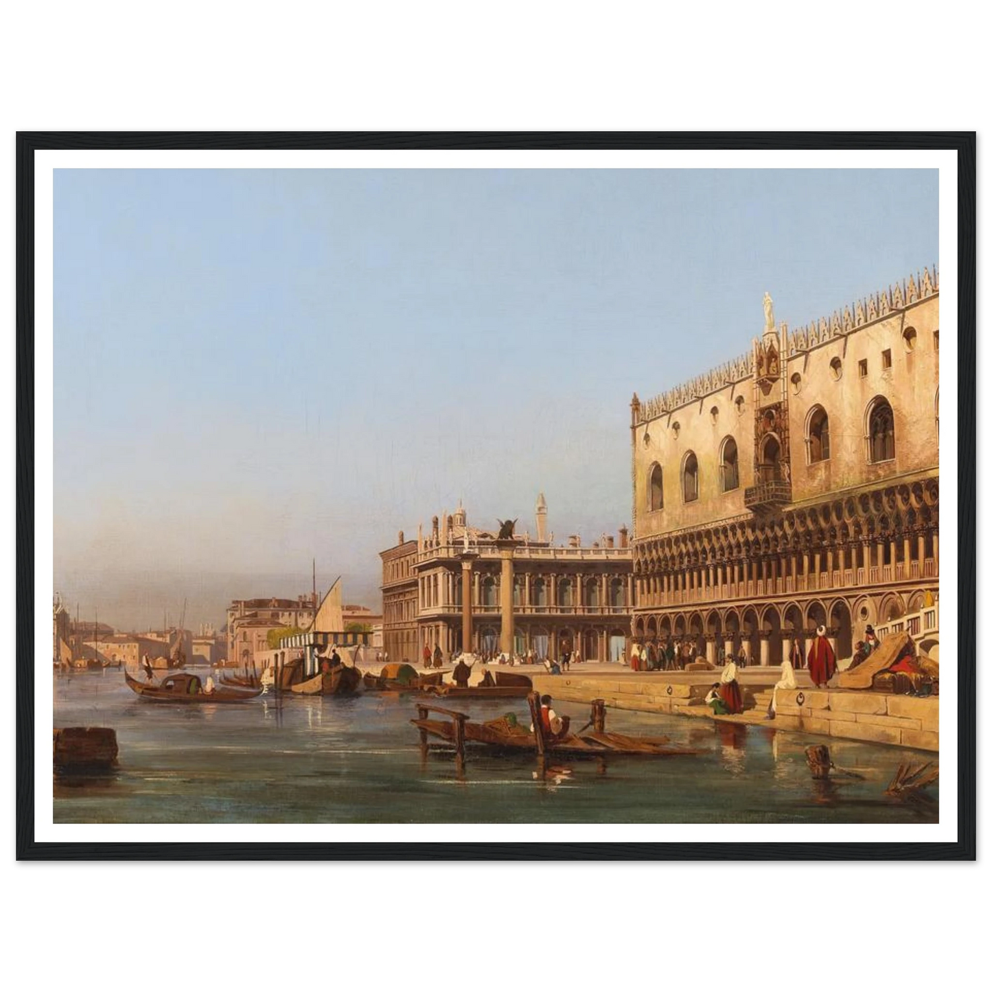 Venice, The Doge’s Palace And The Molo Art Print | Ippolito Caffi-Quipham Collections