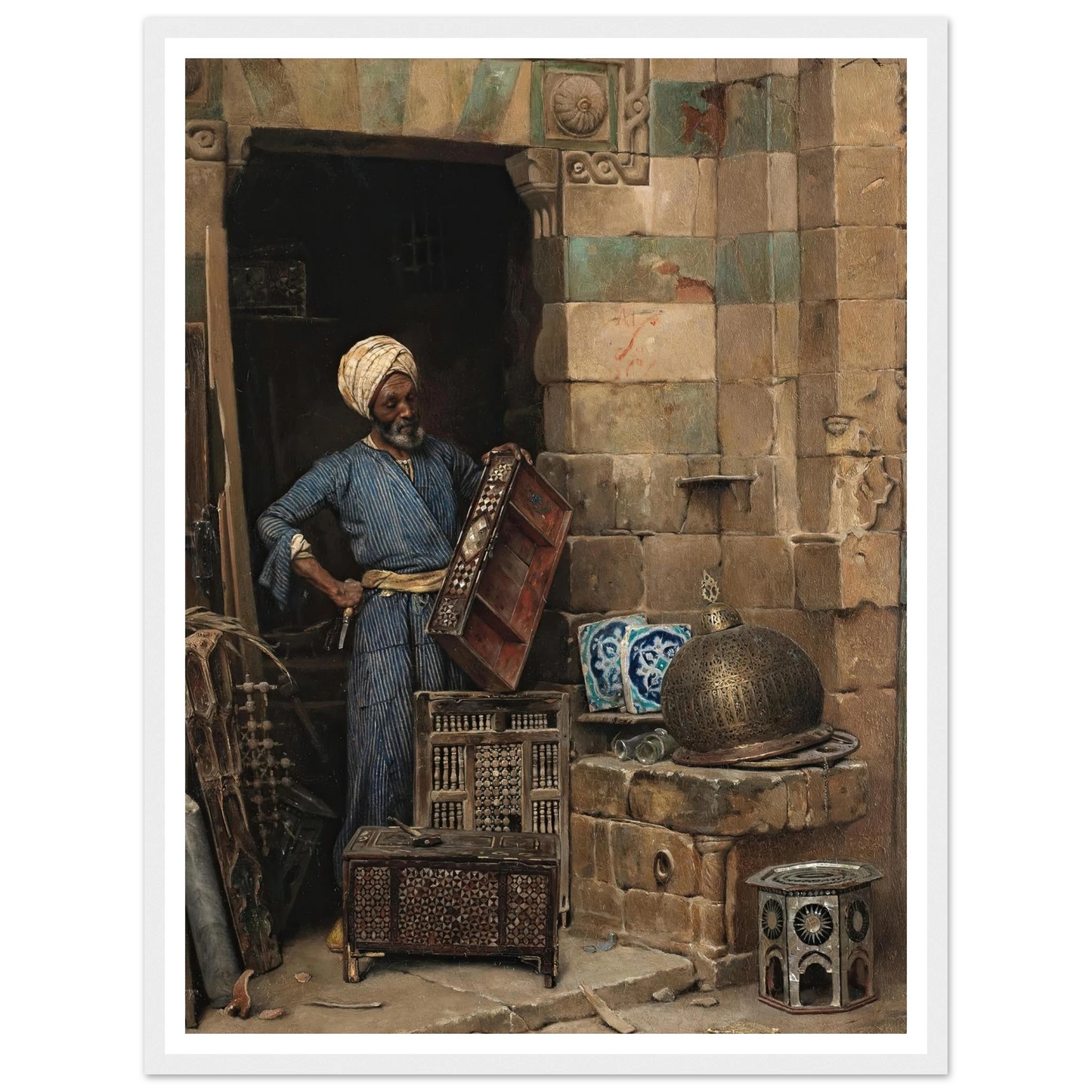 The Woodworker (1884) Art Print | Ludwig Deutsch-Quipham Collections